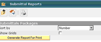 Submittal Package Report Screen